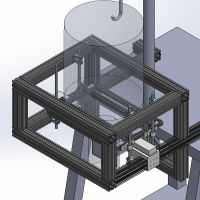 Automated Mechanical Frame Holding Up Bag With Clip