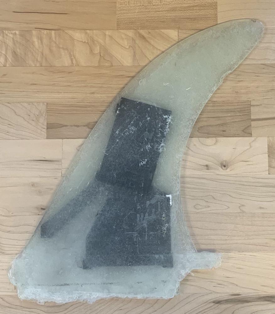 Surfboard Fin Made Out of Resin and Fiberglass