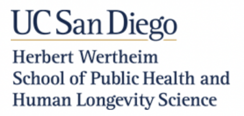 Text reading UC San Diego Herbert Wertheim School of Public Health and Human Longevity Science