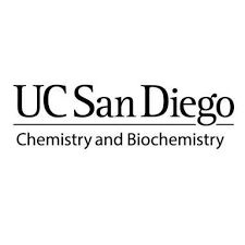Text reading UC San Diego, Chemistry and Biochemistry 